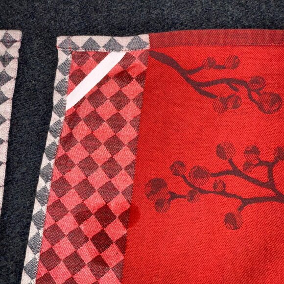 2pc Red Blk Wht Courtly Check MacKenzie-Childs Cardinal Jacquard Dish Towel - Picture 8 of 11